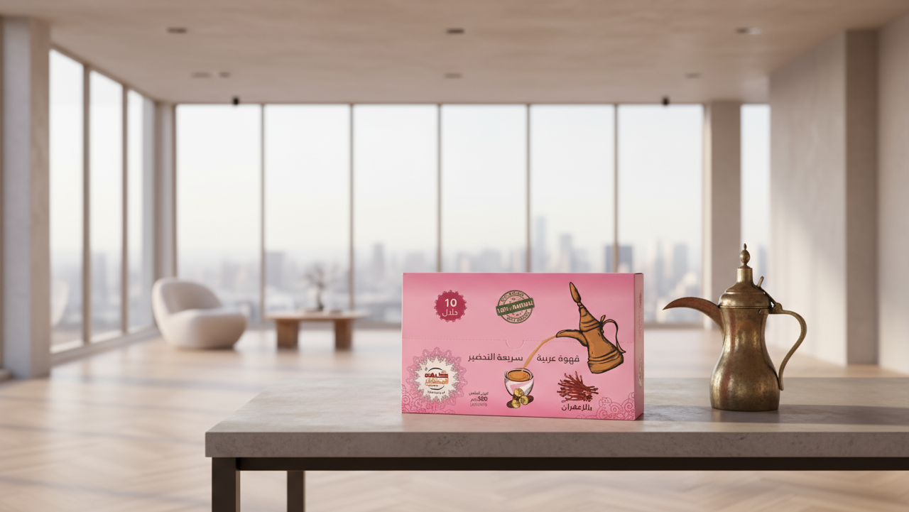 Kif Almosafer Instant Arabic Coffee with Saffron-Dallah House-قهوة عربية بالزعفران كيف المسافر 